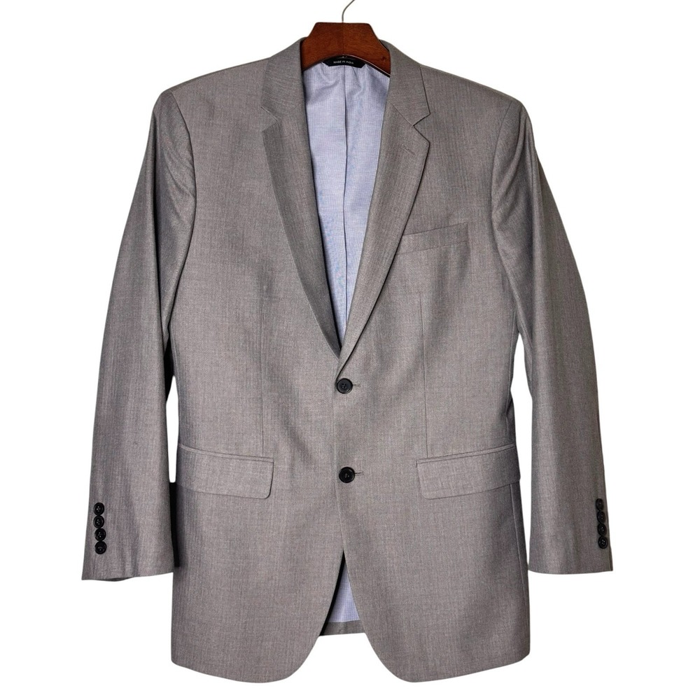 Banana Republic Men's Blazer Tailored Fit 40R Taupe Cotton Blend Lightweight